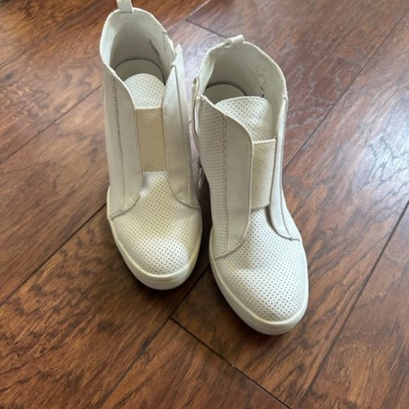 MIA WHITE SNEAKER BOOTIES - Picture 1 of 5